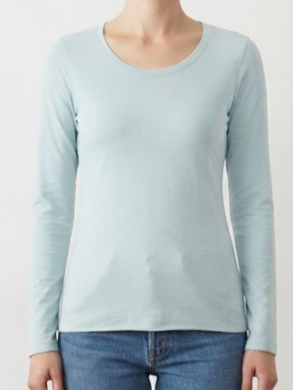 Lululemon Light Blue Double Layered Long Sleeve Crewneck Top